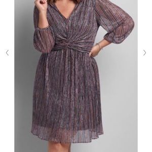 Lane Bryant Sparkly Faux Wrap Dress